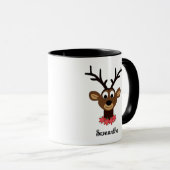 Schattige Kerstherten Gepersonaliseerd Uw Naam Mok (Voorkant rechts)
