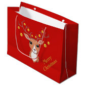 Schattige Kerstherten Groot Cadeauzakje (Voorkant Gekanteld)