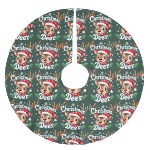 Schattige Kerstherten Illustratie Kerstboom Rok