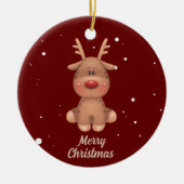 schattige kerstherten keramisch ornament (Voorkant)