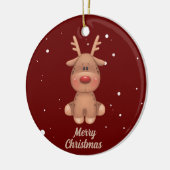 schattige kerstherten keramisch ornament (Links)