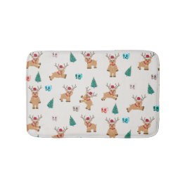 Schattige kerstherten kerstcadeaus & boompatroon badmat
