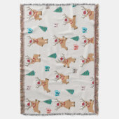 Schattige kerstherten kerstcadeaus & boompatroon deken (Voorkant Verticaal)