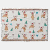 Schattige kerstherten kerstcadeaus & boompatroon deken (Voorkant)