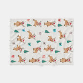 Schattige kerstherten kerstcadeaus & boompatroon fleece deken (Voorkant (Horizontaal))