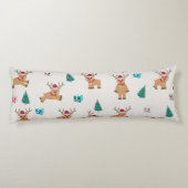 Schattige kerstherten kerstcadeaus & boompatroon lichaamskussen (Achterkant)