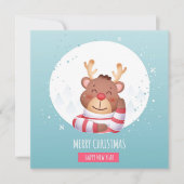 Schattige Kerstherten Kerstkaart (Voorkant)