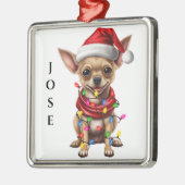 SCHATTIGE KERSTHOND CHIHUAHUA METALEN ORNAMENT (Links)