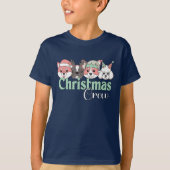 Schattige Kersthond Crew T-shirt (Voorkant)