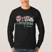 Schattige Kersthond Crew T-shirt (Voorkant)