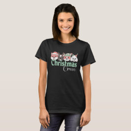 Schattige Kersthond Crew T-shirt