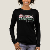 Schattige Kersthond Crew Tri-Blend Shirt (Voorkant)