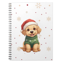 Schattige Kersthond - Feestelijke Puppy Kerstmis Notitieboek