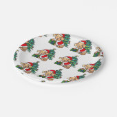 Schattige kersthondenBorden Papieren Bordje (Gekanteld)