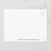 Schattige kersthuis, sneeuwman, winter briefkaart (Achterkant)