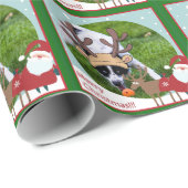 Schattige kerstinslag langs de grenspoel cadeaupapier (Rol Hoek)
