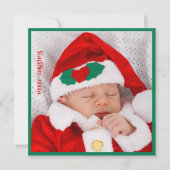 Schattige kerstKaart Baby's Eerste Kerstmis (Voorkant)