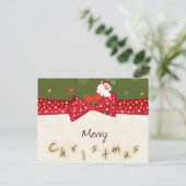 Schattige kerstkaart feestdagenkaart (Staand voorkant)