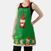Schattige Kerstkabouter en Elfenteam op Groene Sch Schort (Insitu)