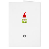 Schattige Kerstkabouter met Hoefijzer (Achterkant)