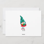 Schattige Kerstkabouter met Kerstversiering Feestdagenkaart (Achterkant)