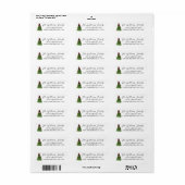 Schattige Kerstkabouter Retouradres  Etiket (Full Sheet)