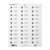 Schattige Kerstkabouters Boom Etiket (Full Sheet)