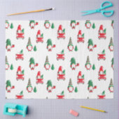 Schattige Kerstkabouters Boom op Rode Auto Tissuepapier (Craft)