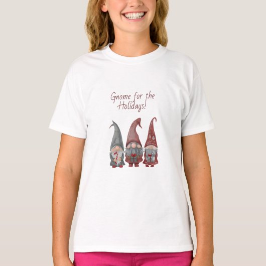 Schattige kerstkabouters met vakantiejuichen t-shirt (Voorkant)
