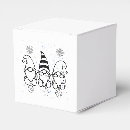 Schattige Kerstkabouters Vakantiedesign. Bedankdoosjes (Voorkant Zijde)
