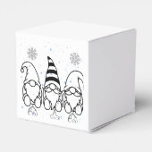 Schattige Kerstkabouters Vakantiedesign. Bedankdoosjes (Achterkant)