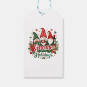 Schattige Kerstkabouters Vakantiedesign Cadeaulabel (Achterkant)