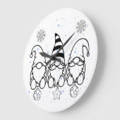 Schattige Kerstkabouters Vakantiedesign. Grote Klok (Hoek)