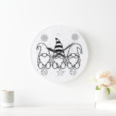Schattige Kerstkabouters Vakantiedesign. Grote Klok (Huis)