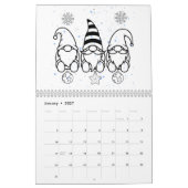 Schattige Kerstkabouters Vakantiedesign. Kalender (Jan 2027)