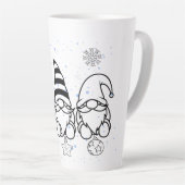 Schattige Kerstkabouters Vakantiedesign. Latte Mok (Rechterhoek)