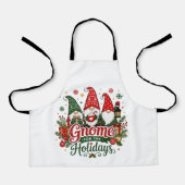 Schattige Kerstkabouters Vakantiedesign Schort (Voorkant)