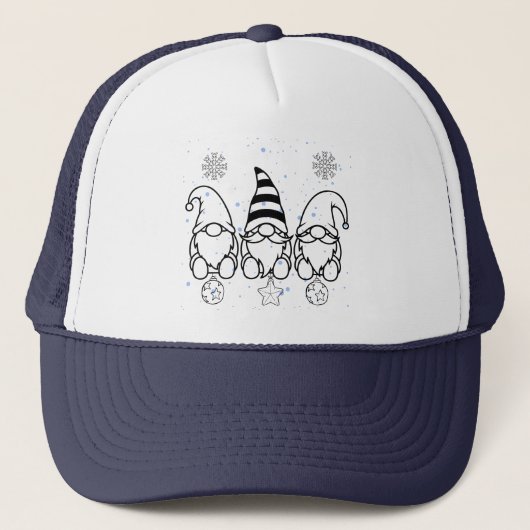 Schattige Kerstkabouters Vakantiedesign. Trucker Pet (Voorkant)
