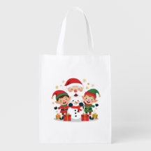 Schattige Kerstkarakters – Kerstman, Elfen & Sneeu