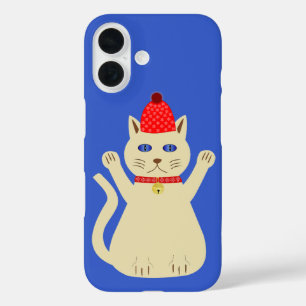 Schattige Kerstkat iPhone 16 Hoesje
