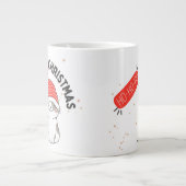 schattige kerstkat grote koffiekop (Voorkant)