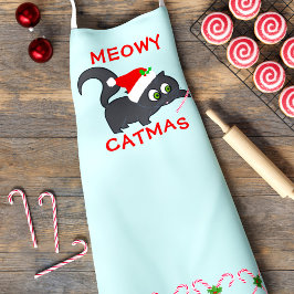 Schattige Kerstkat Meowy Catmas Vakantieschort Schort