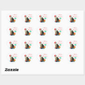 Schattige Kerstkat met tabbyvlekken Hart Sticker (Vel)