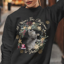 Schattige Kerstkat Minnaar Kerstmis Yule