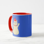 Schattige Kerstkat Mok (Voorkant links)
