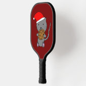 Schattige Kerstkat Pickleball Paddle (Links)
