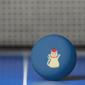 Schattige Kerstkat Pingpongbal (Net)