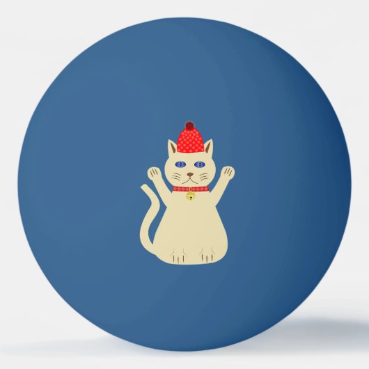 Schattige Kerstkat Pingpongbal (Voorkant)