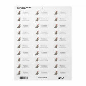 Schattige Kerstkat Santa Hoed Retouradres  Etiket (Full Sheet)