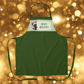 Schattige Kerstkat - Vrolijke Feestdagen Schort